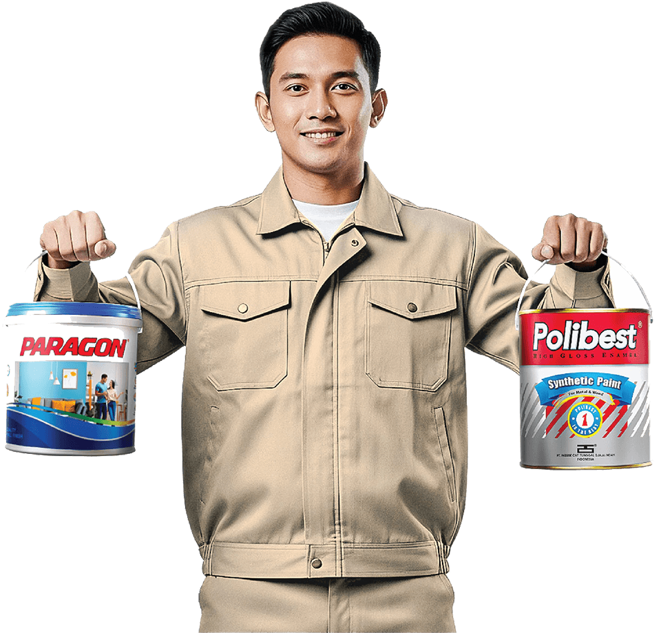 Couple with paint sample